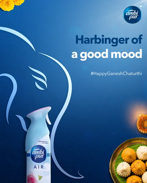 Ganesh Chaturthi: the spray becomes Ganesha's trunk beside modaks.