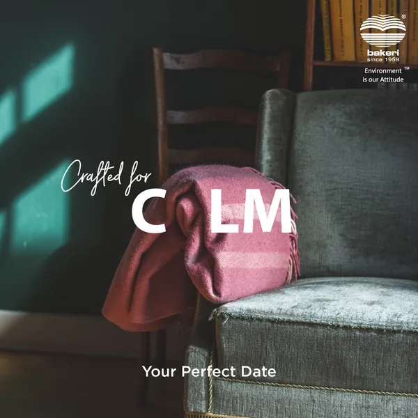 Perfect-date series: a pink throw on a velvet armchair fills the missing A in calm.