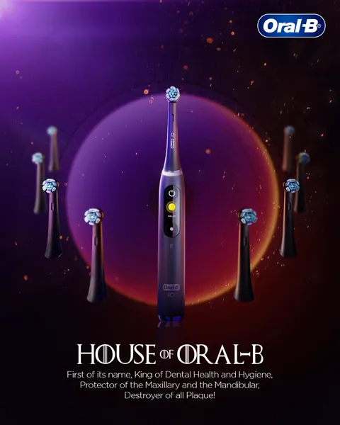House of the Dragon: an iO brush hailed 'First of its name' amid floating brush heads.