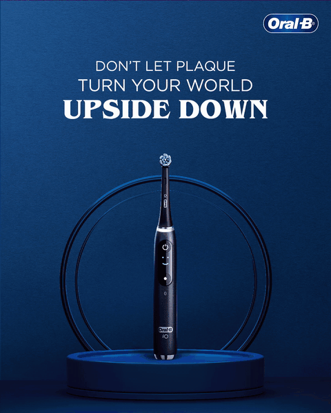 Stranger Things topical: 'Don't let plaque turn your world upside down'.