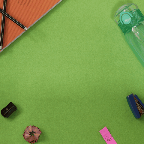 School tiffin stop-motion: a cartoon lunchbox opens on rotis and bhindi sabzi, then empties.