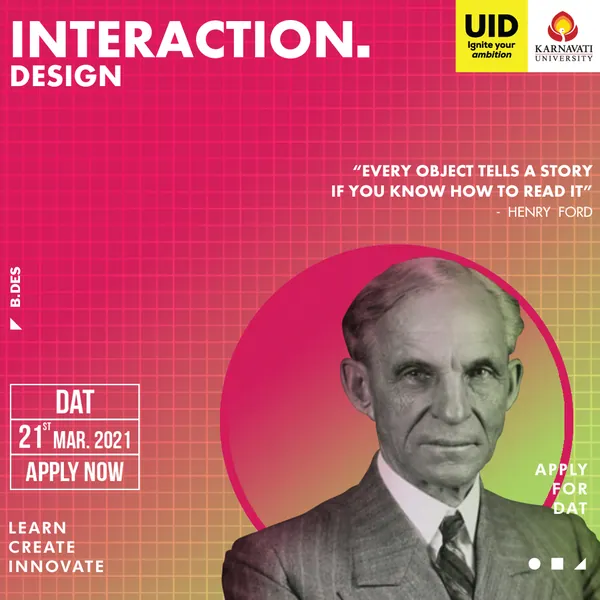 Interaction Design: a portrait and quote from Henry Ford.