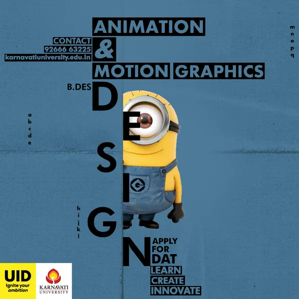 DESIGN runs down the page for Animation & Motion Graphics.